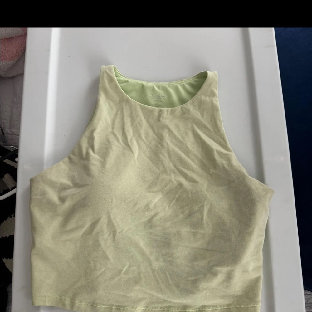 Women's Sleeveless Lime Green Top